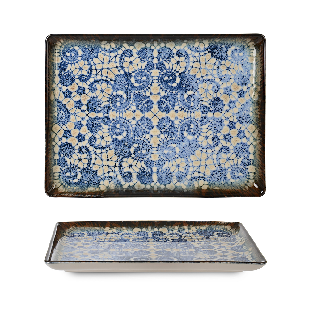 Flora Bluet Rectangular Serving Plate